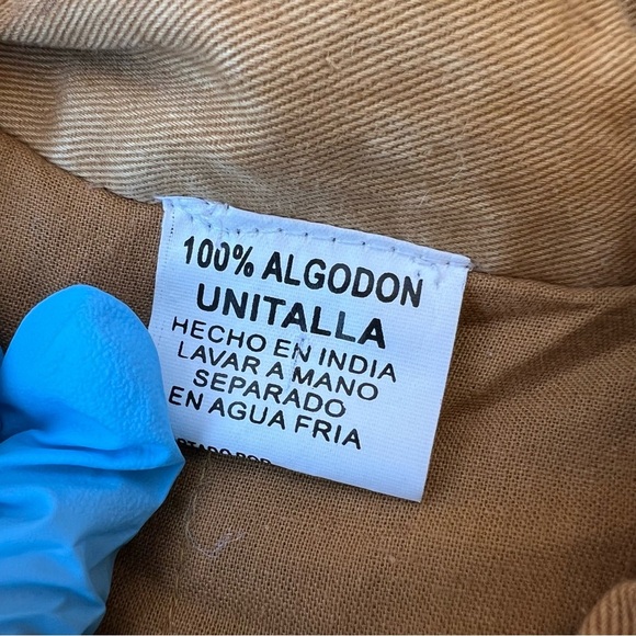 Unique Boho Tan Embroidered Jacket Unisex Size XL - Picture 8 of 8